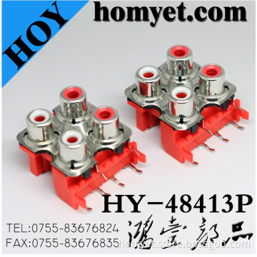 Four Holes Radio Corporation of American with Silvering in Red (HY-48413P)